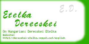 etelka derecskei business card